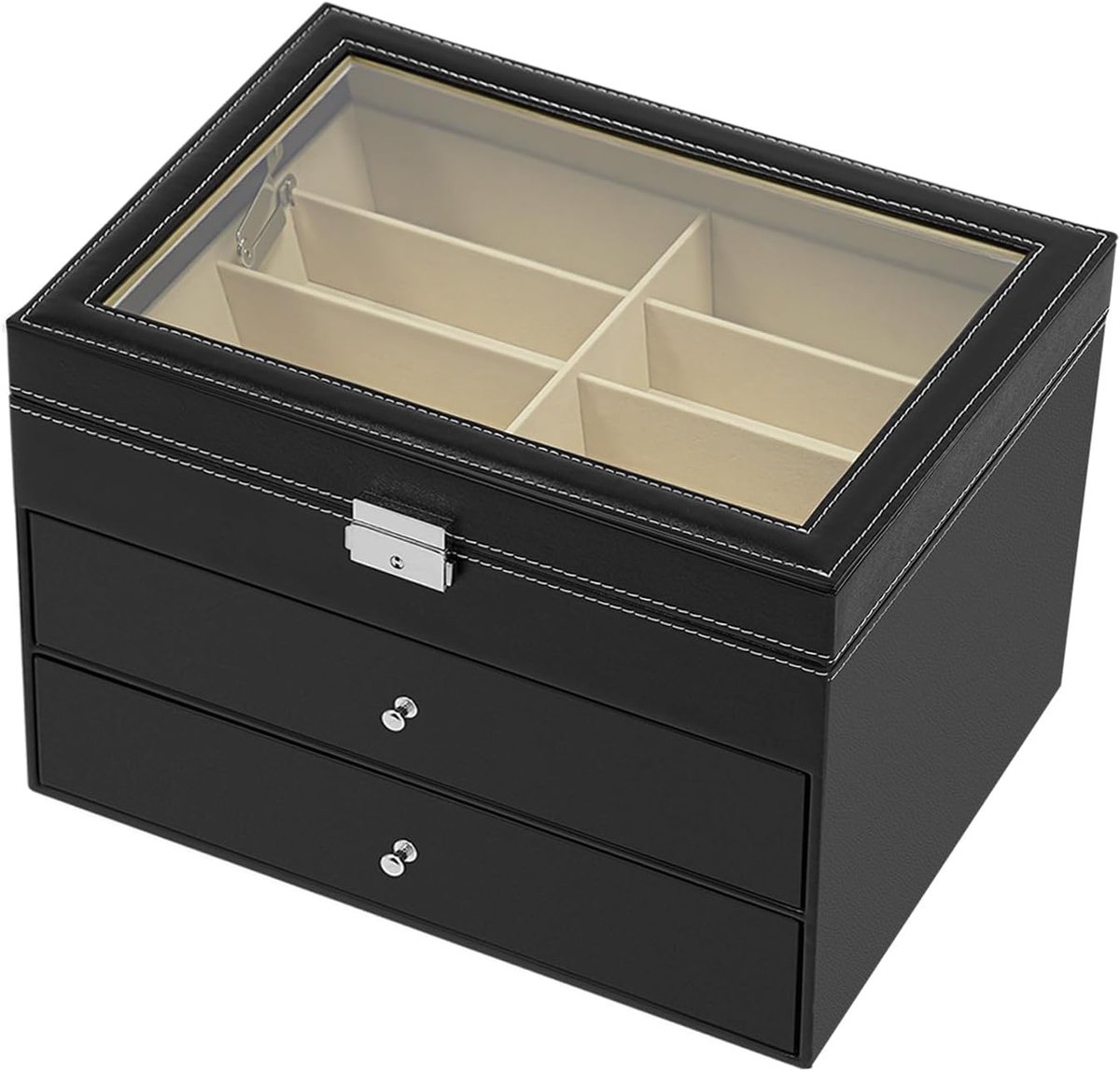 Organizer Brillen Display Hoes 3 Lagen 24 Vakken - Opbergdoos Zonnebrillen met Lade