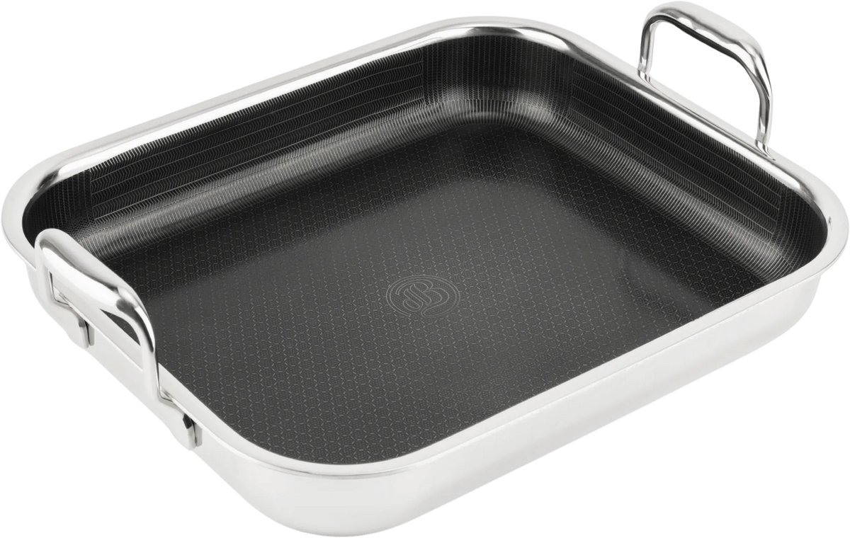 Herman den Blijker - Hybride braadslede 32 x 26,5 cm - 100% PFAS-vrij - Krasvrije keramische antiaanbaklaag - Geschikt voor oven, inductie en alle warmtebronnen - Vaatwasserbestendig