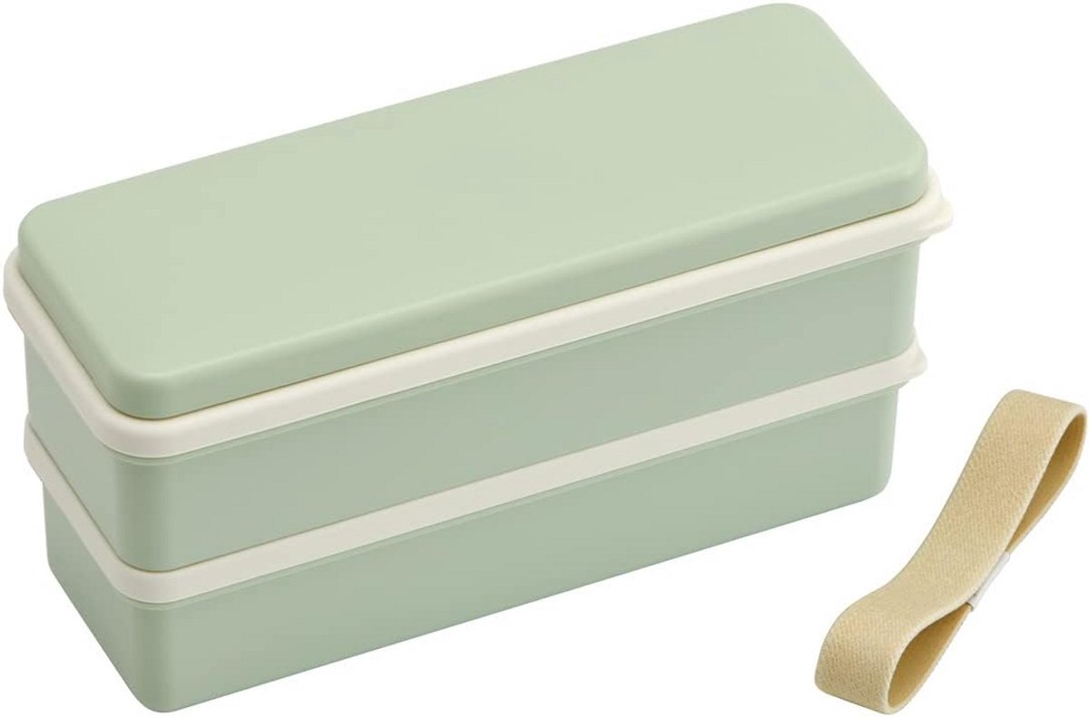 Lekvrije Bento Box Lunchtrommel 2 Lagen - Slank & Compact - 630 ml - Geschikt voor Magnetron