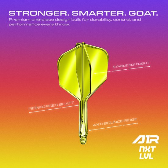 GOAT Air Neon Yellow NO6 - Dart Flights van GOAT — afbeelding 4