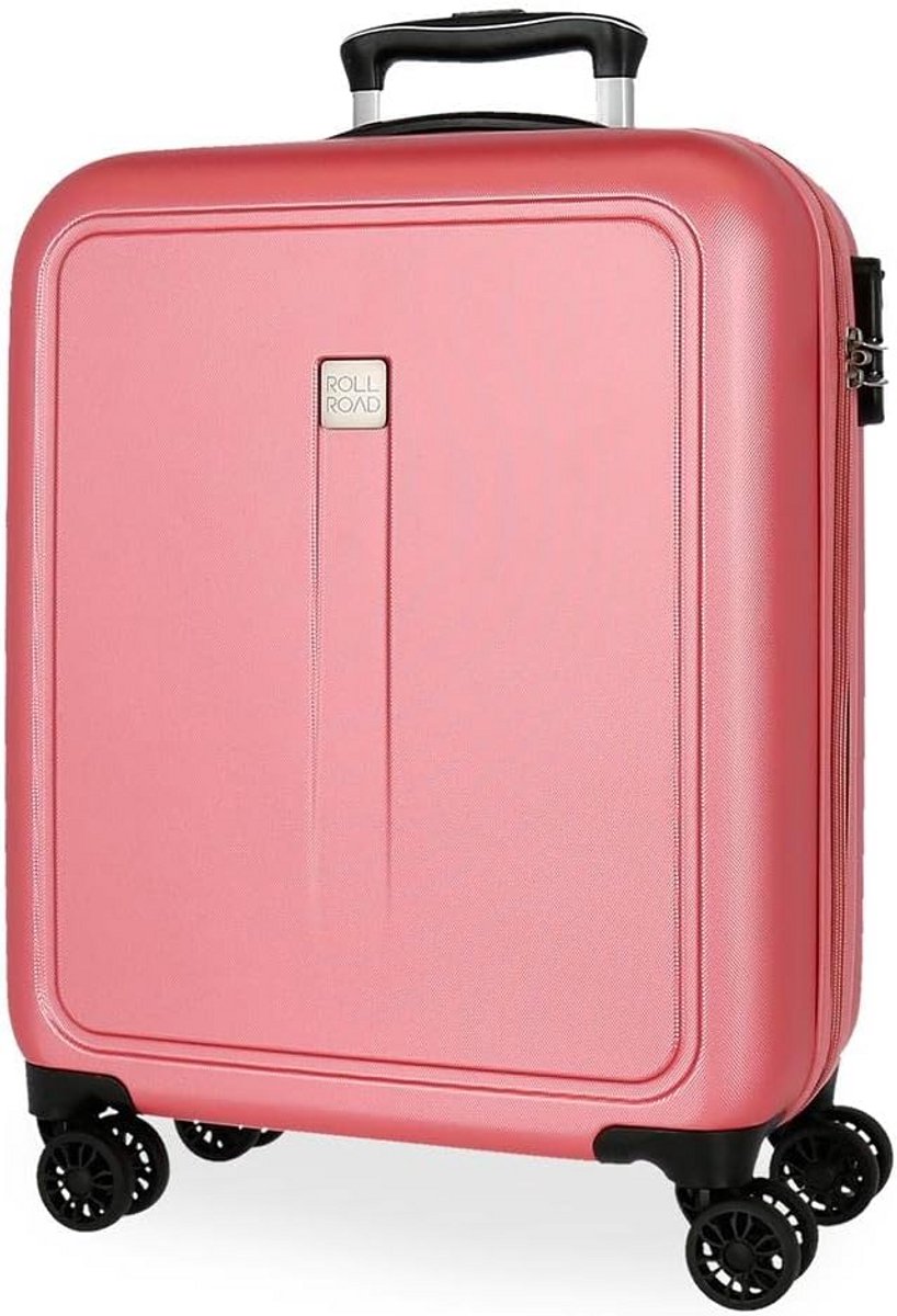 Uitschuifbare handbagage koffer roze 40x55x20 cm