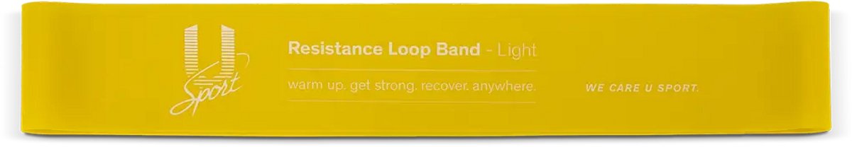 U-Sport Resistance Loop Band - Light (Geel) - Weerstandsband - Fitness & Revalidatie - Spieractivatie & Mobiliteit