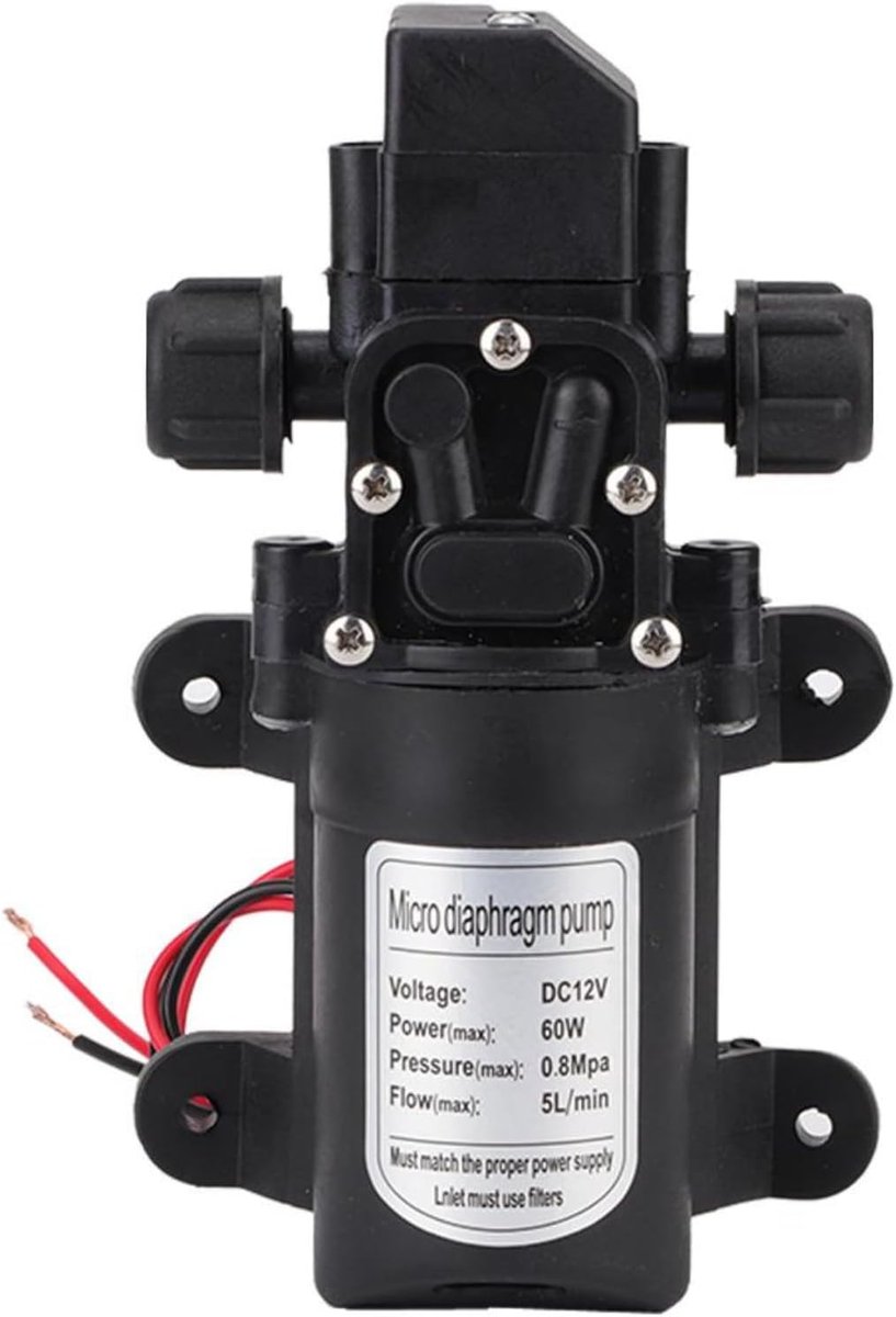 Automatische 12V Hogedruk Membraanpomp voor Tuin, Caravan en Camper