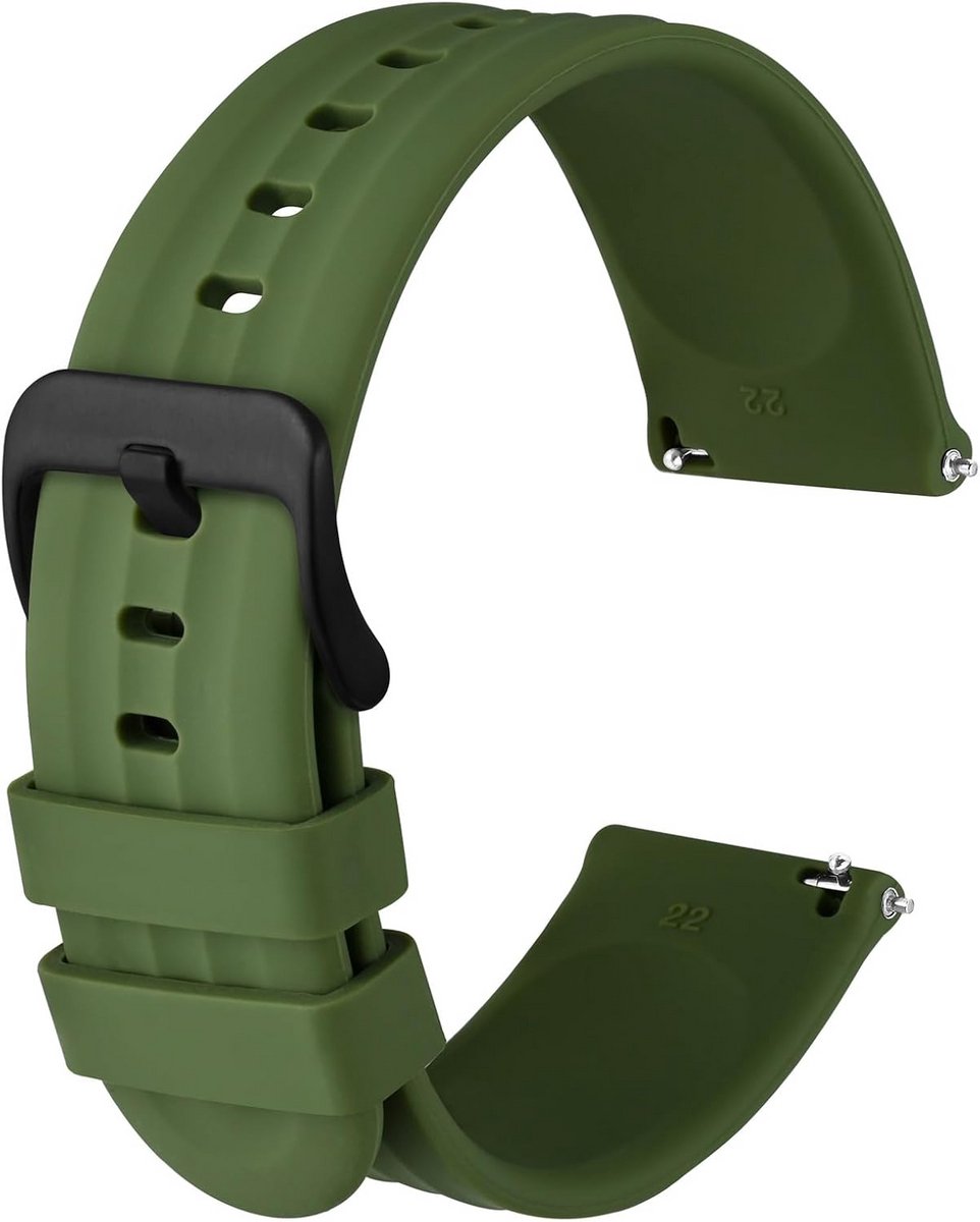 Flexibele Siliconen Horlogebandjes met Snelsluiting - 18mm, 20mm, 22mm