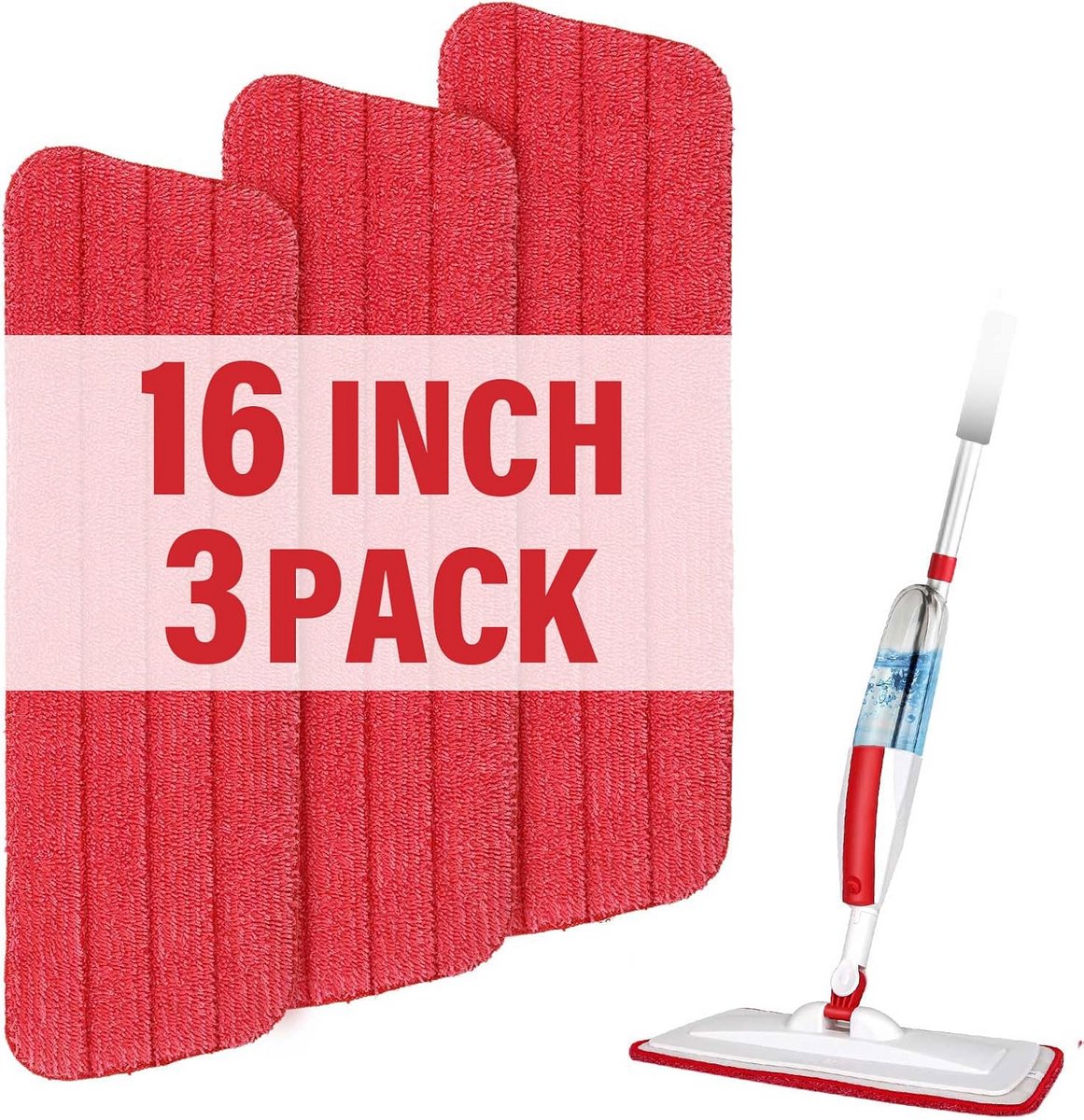 3x Microvezel Dweilpads Vervangend - Geschikt voor Vloerreiniging en Schrobben (Nat & Droog)