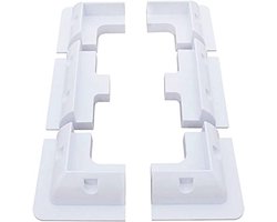 6-delige Set Universele Zonnepaneel Beugels in Wit voor Montage op Dak, Caravan of Boot