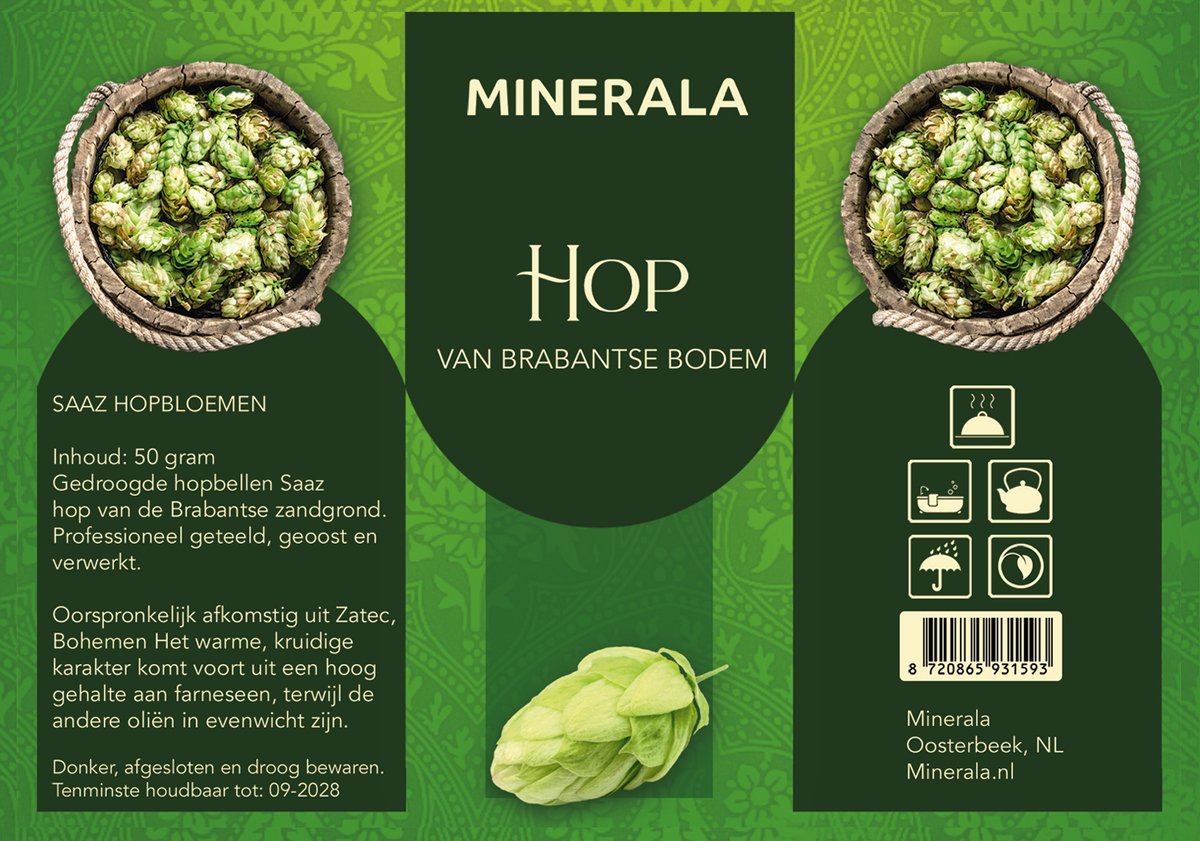 Hopbellen Saaz van Minerala – Een bloemen warm en kruidig van smaak – 50 gram