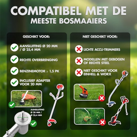 Professionele onkruidborstel voor bosmaaier met 30m nylon draad - Ondergrondvriendelijk van Merkloos	 — afbeelding 5