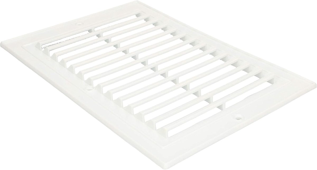 Ventilatierooster Metaal Wit 14x21 cm met Insluitend Insectennet voor Ventilatie