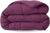 Zelesta Comfort Uni Dekbed zonder overtrek - Wasbaar Hoesloos dekbed - Met vaste overtrek - 2 in 1 - Bordeaux - 200x200cm