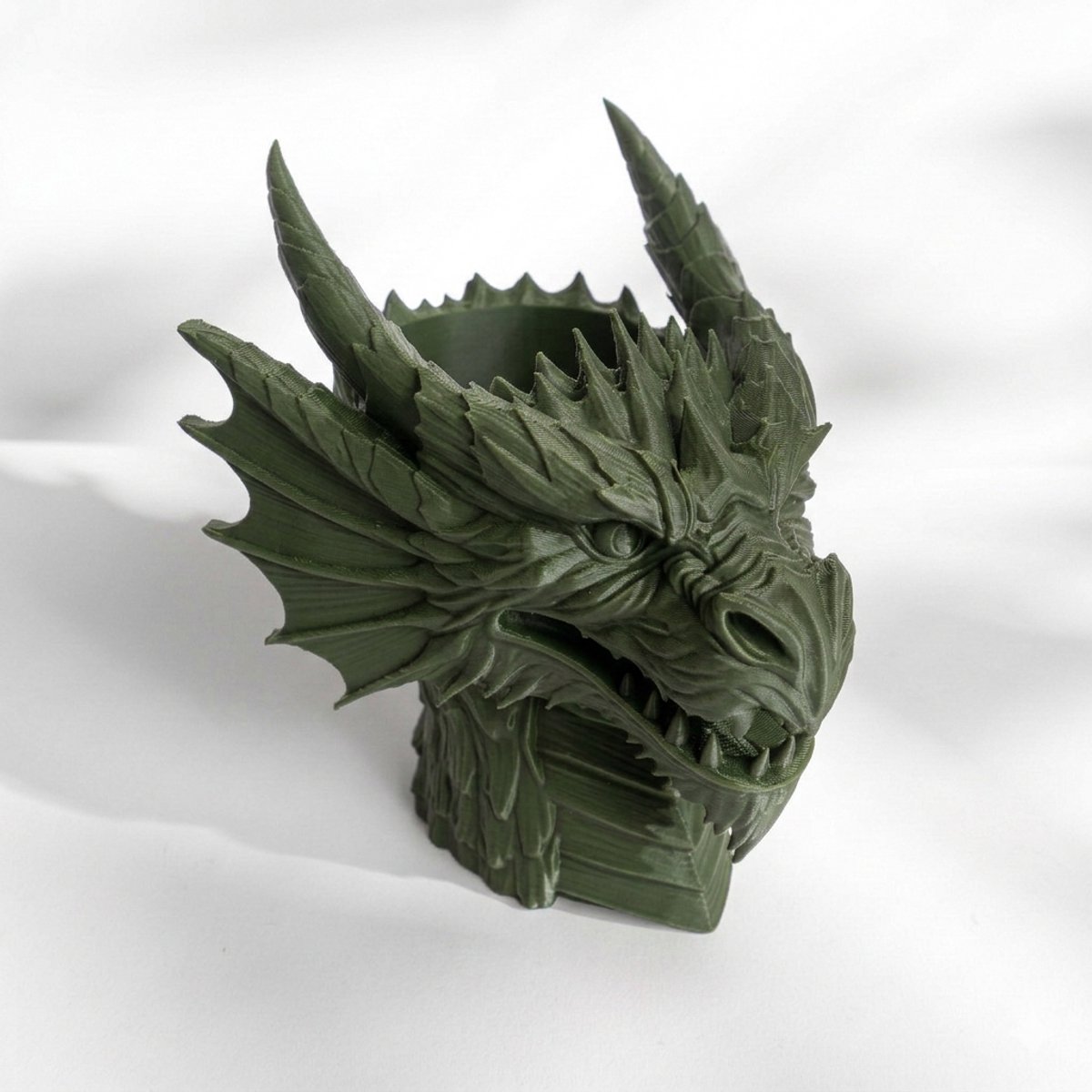 Luxe Drakenkop Bloempot – 3D Plantenpot & Bureau Organizer – Fantasy Woondecoratie