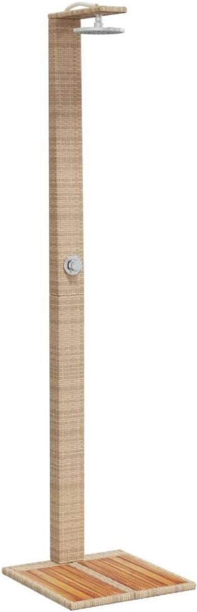 Luxe Buitendouche met Polylook en Houten Voet voor Tuin en Zwembad