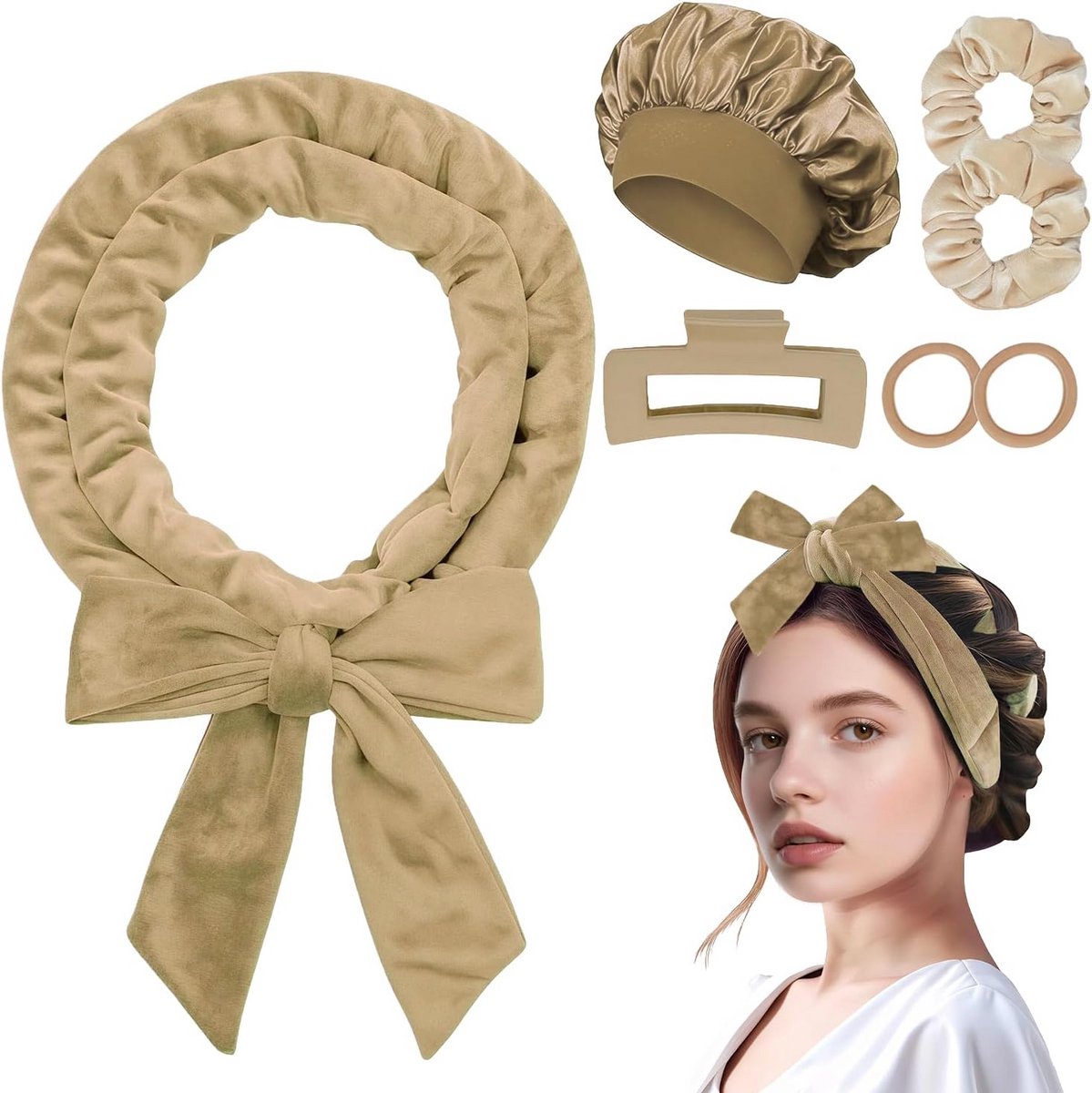Heatless Curls - Krullen zonder Hitte - Krulspelden Rollers - Haaroplossing