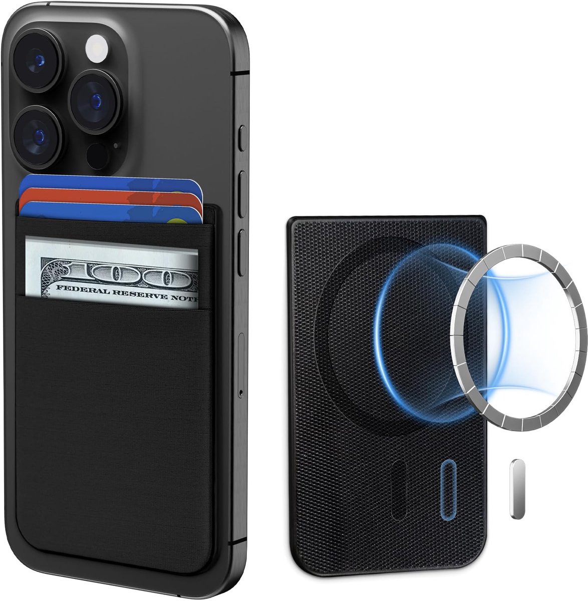 Magnetische Kaartenhouder voor iPhone - Geschikt voor MagSafe - 5 Kaarten Capaciteit