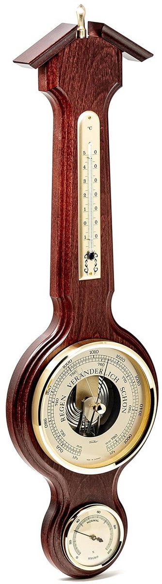Weerstation met Houten Behuizing - Barometer, Hygrometer en Thermometer