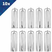 MAXCUU 40 stuks gordijnhaken met vier klauwen, metalen haakclips, metalen gordijnhaken voor dikke gordijnen, potlood-gordijnhaken