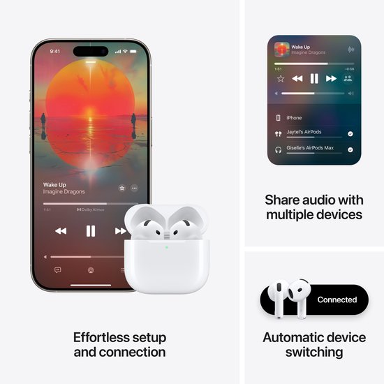 Apple AirPods 4 - avec étui de chargement standard (USB-C)