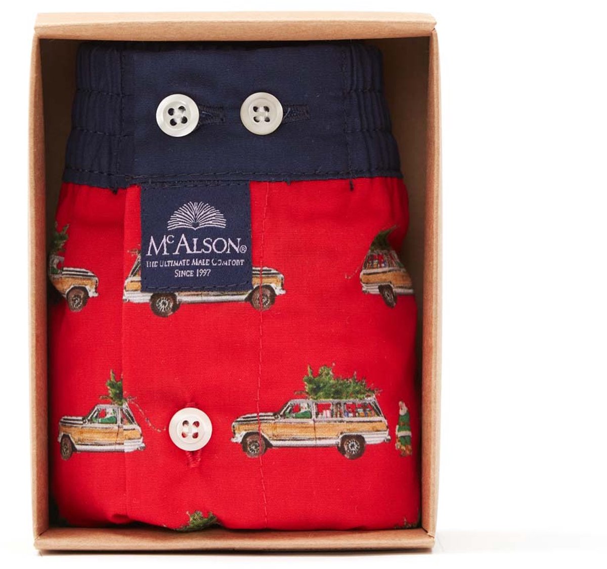 McAlson Boxershort - Santa Car Red M