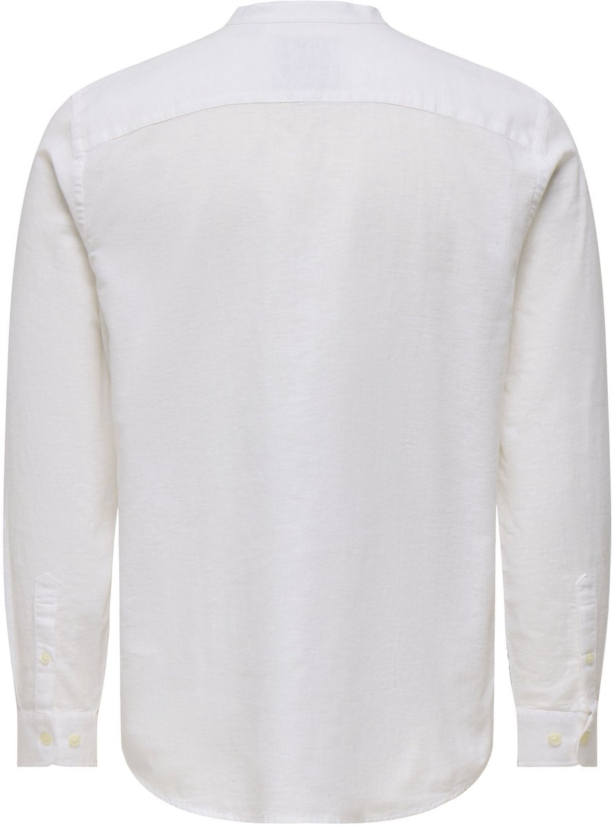 Only & Sons Caiden LS Solid Linen Mao Overhemd Heren