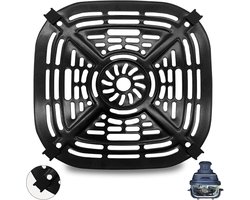 Accessoires en vervangingsonderdelen voor de airfryer: bakplaat, grillrooster, krokante plaat, grillrooster (met rubberen beschermlaag).
