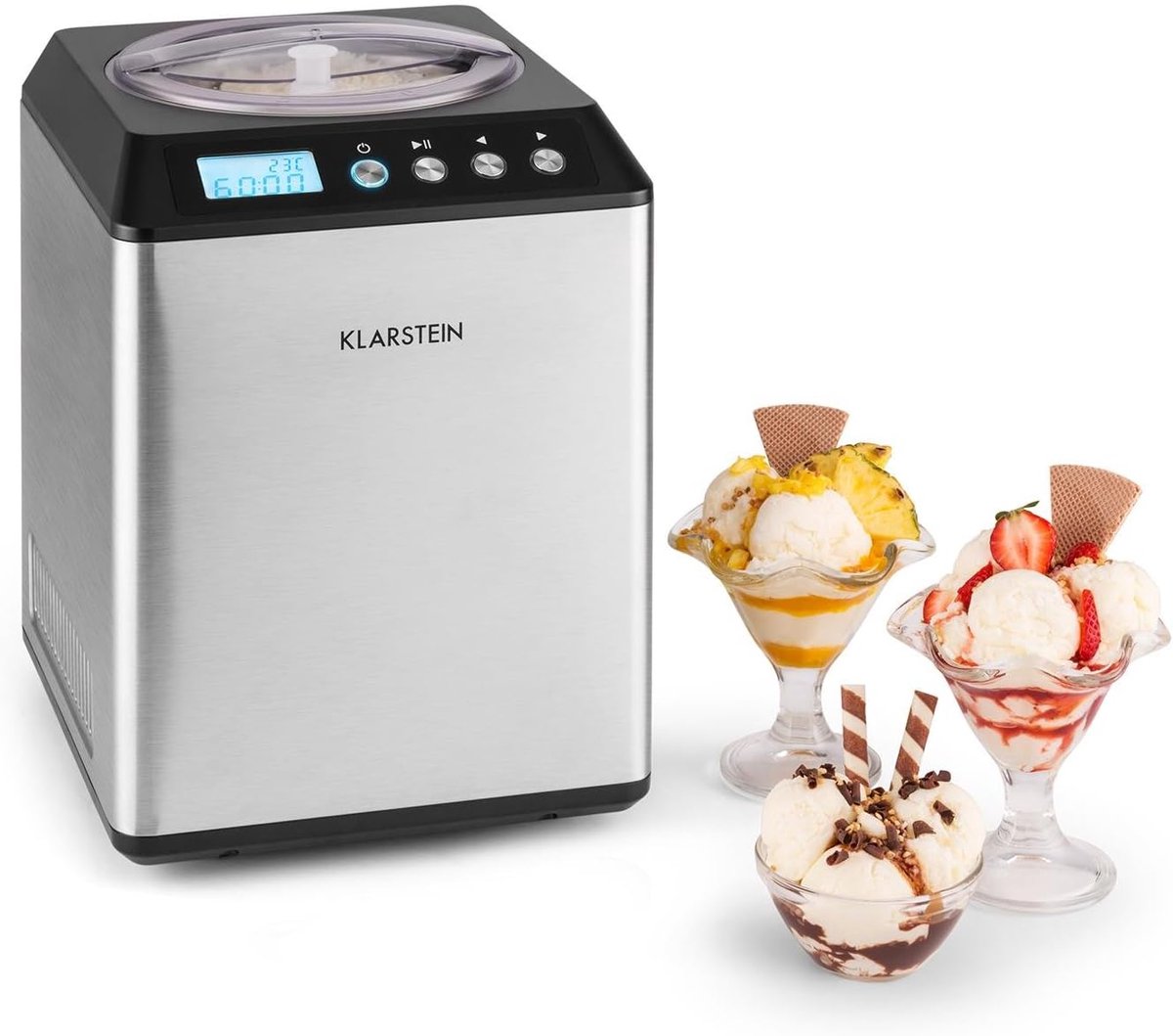 IJsmachine met Yoghurt- en Softijsfunctie - 2.5L Capaciteit & Timer