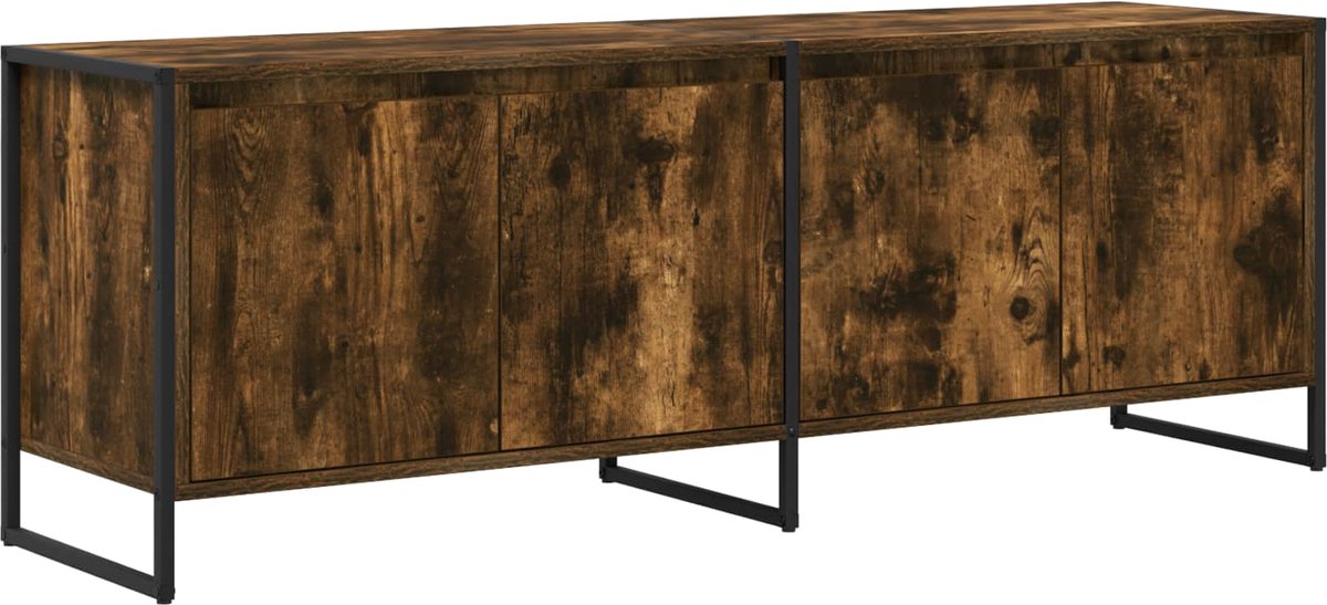 vidaXL - TV - Kast - Rook - Eik - 140 - x - 36 - x - 49,5 - cm - Bewerkt - hout