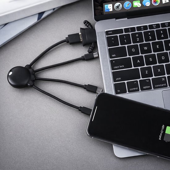 Usb Octopus Adapter Xoopar Octopus USB Kabel - Multi-connector - USB-C - micro-USB - Zwart ...