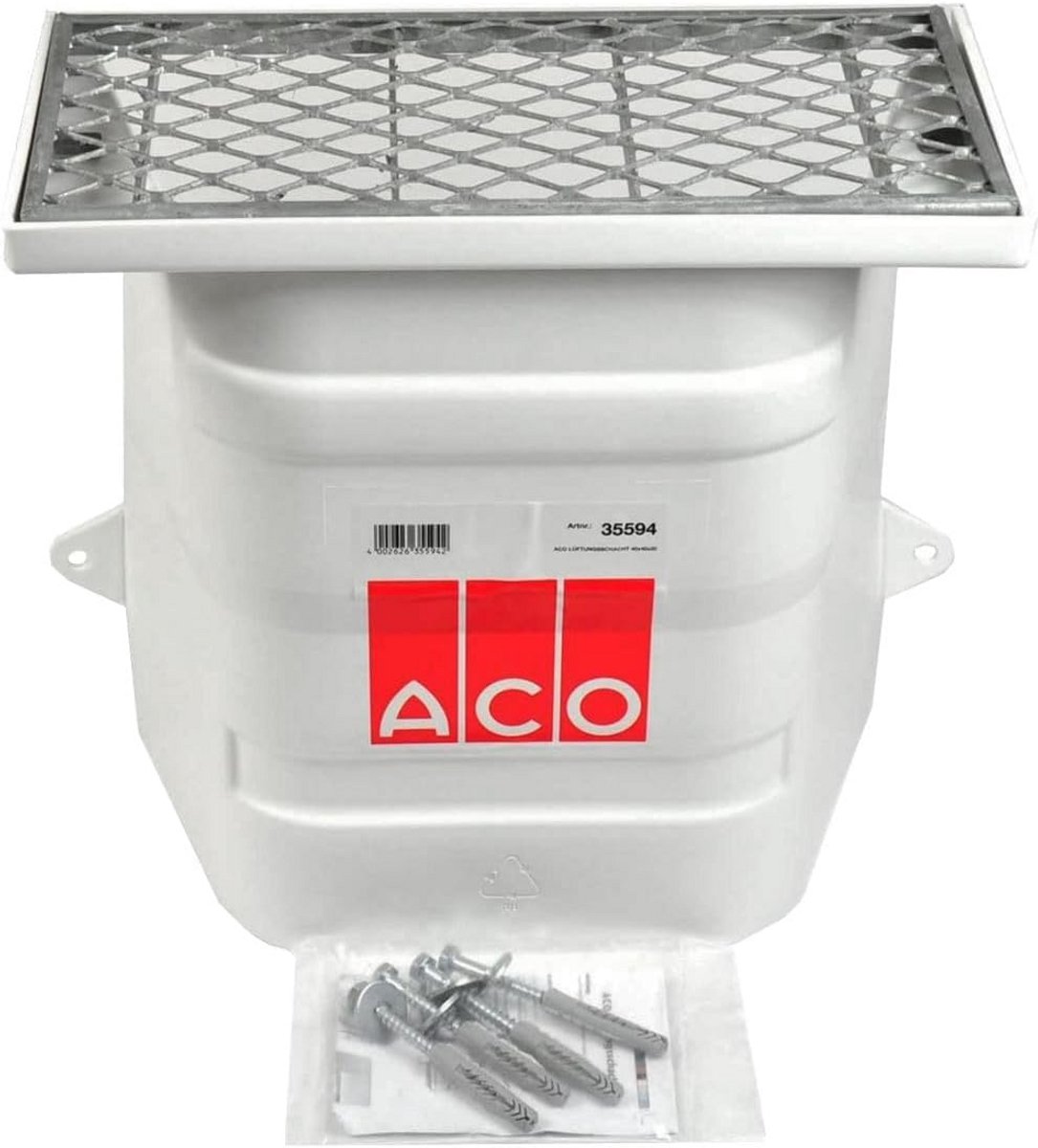 Ventilatieschacht Kelder 40x40 zonder Bodem met Strekmetaal Rooster en Montageset