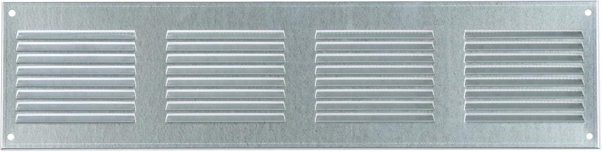 Ventilatierooster Gegalvaniseerd Staal met Beschermingsnet 400 x 100 mm