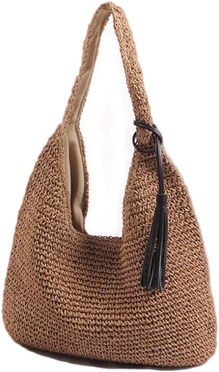 Grote Stroken Hobo Tas Schoudertas voor Zomer Strandvakantie