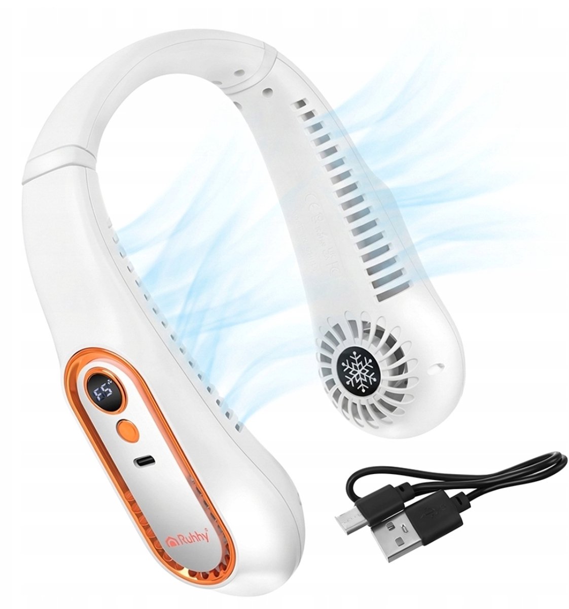 Ilso draadloze nek ventilator - draagbare nekventilator met koeling - gezichtsventilator - nek - hals - hand - 5 standen - led display
