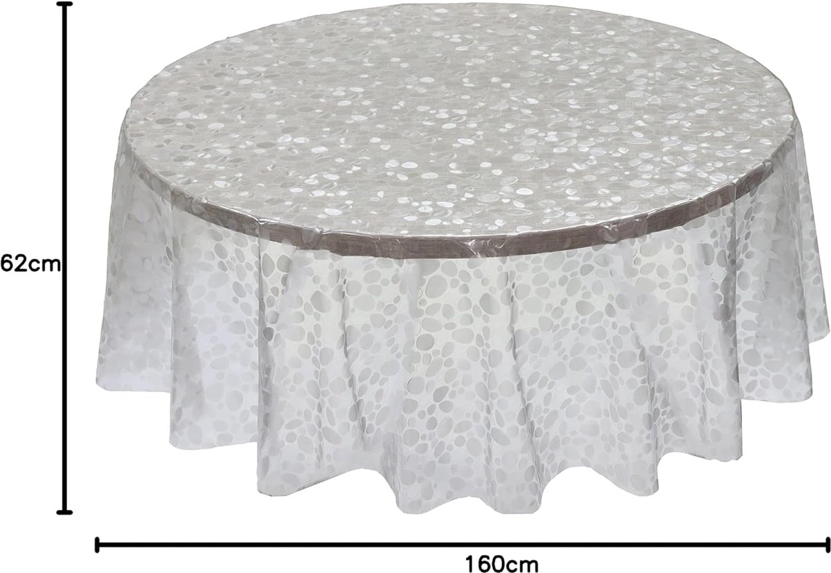 Ronde KerstTafelkleed Beschermhoes PVC Afwasbaar 160 cm