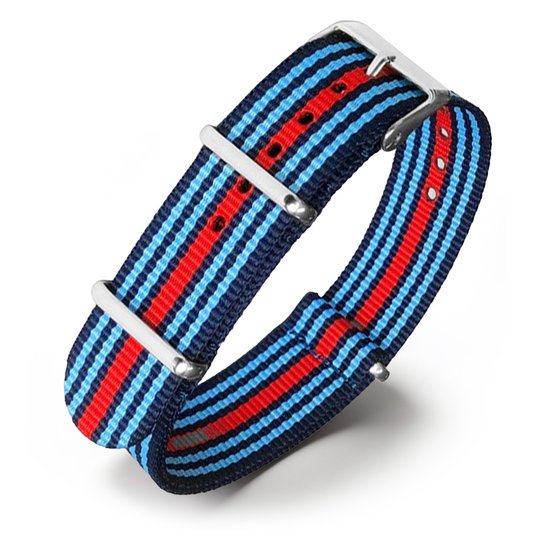 Bracelet de montre NATO en nylon militaire G10 - Original NATOS.com® - Martini Racing 18 mm