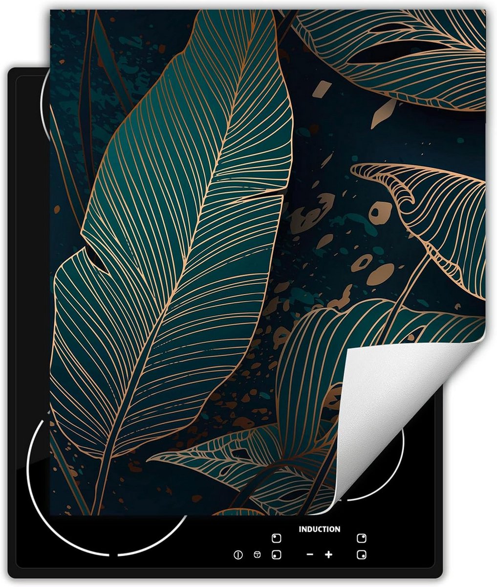 Inductiekookplaat Beschermer 45x52cm Vinyl Decoratie met Bladeren