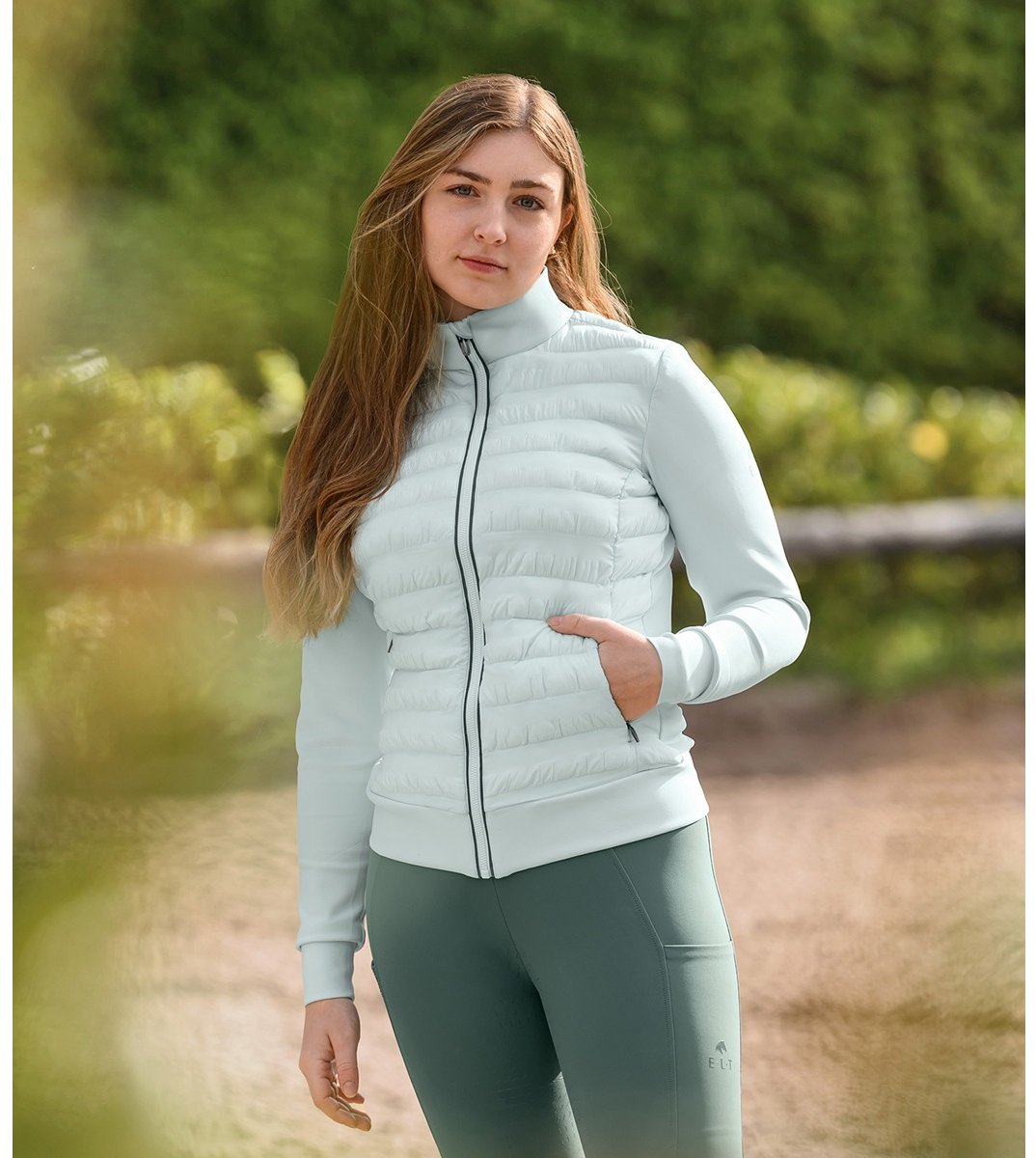 ELT SYDNEY HYBRID QUILTED JACKET Lichtgroen