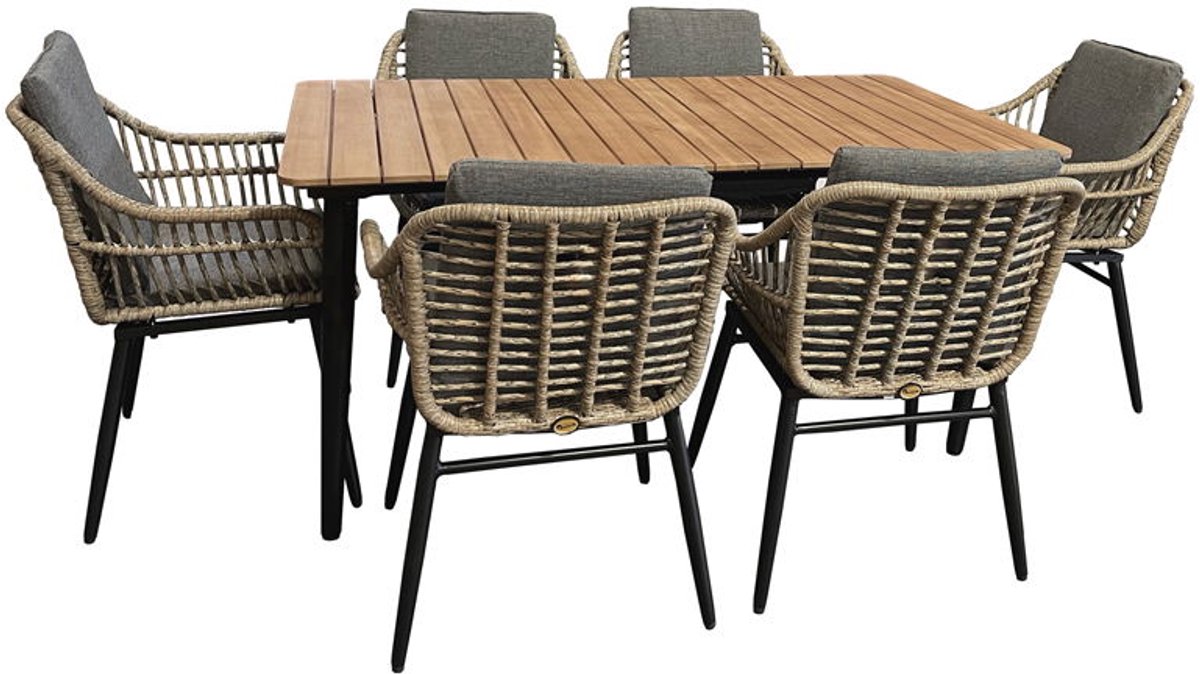 Oosterik home - Diningset Gatteo Budrio Brown