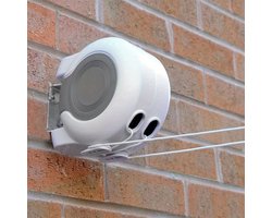 13 meter lange, verdikte telescopische waslijn, draaibaar, winddicht wasrek, 26 meter lang wasdroogrek met dubbele lijn