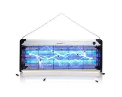 Wonact Vliegenlamp - 40W – Muggenlamp – Vliegenvanger elektrisch - UV Insectenlamp – Muggenvanger met hoogspanningsrooster - Voor binnen en overdekte buitenruimtes - Tegen vliegen, muggen, fruitvliegjes - Inclusief ophangketting