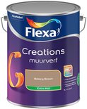 Flexa Creations muurverf, extra mat, 5L blik in de kleur Bakery Brown.