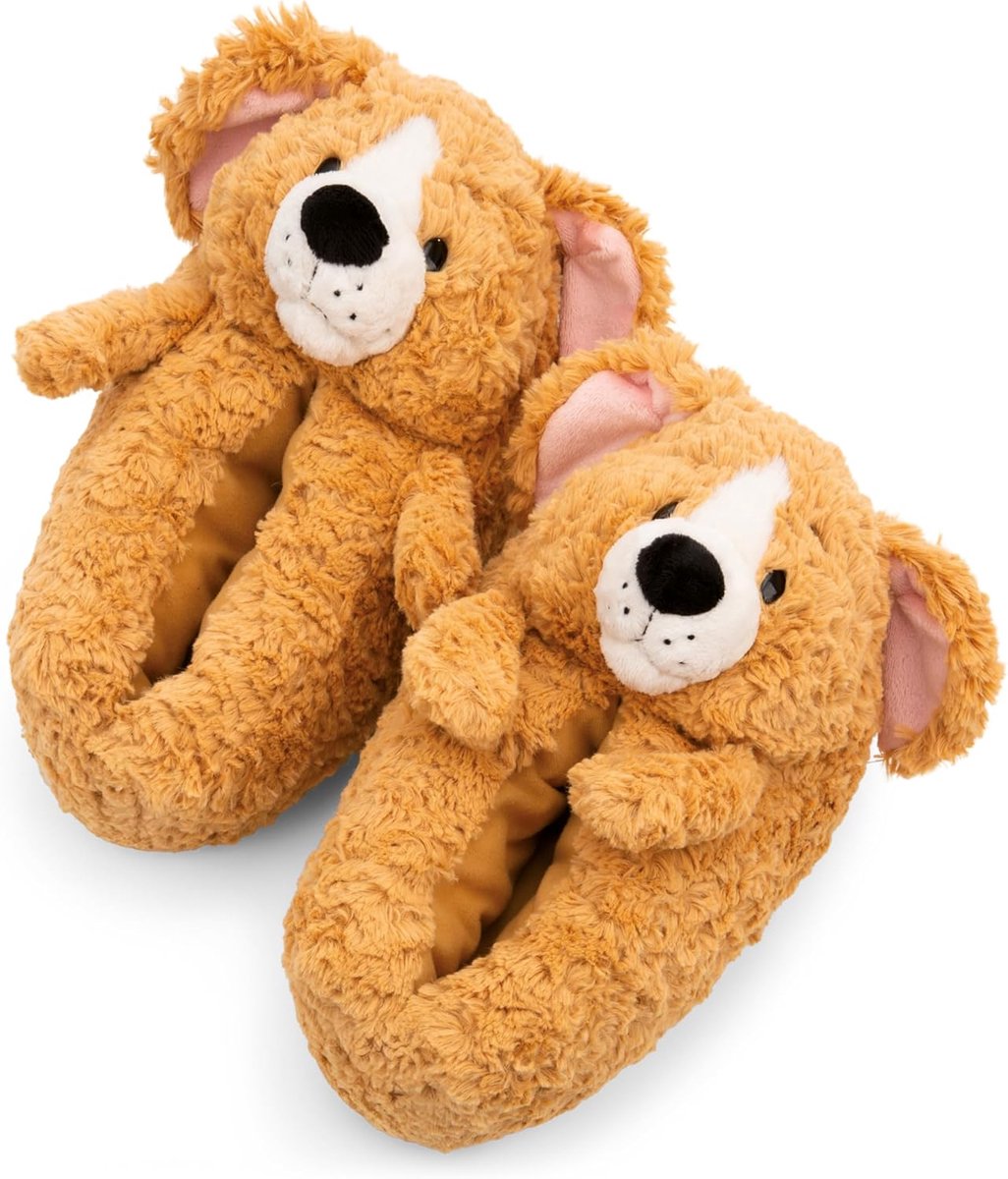 Warme Hond Huis Pantoffels Bruin - Antislip Sloffen Maat 40-43