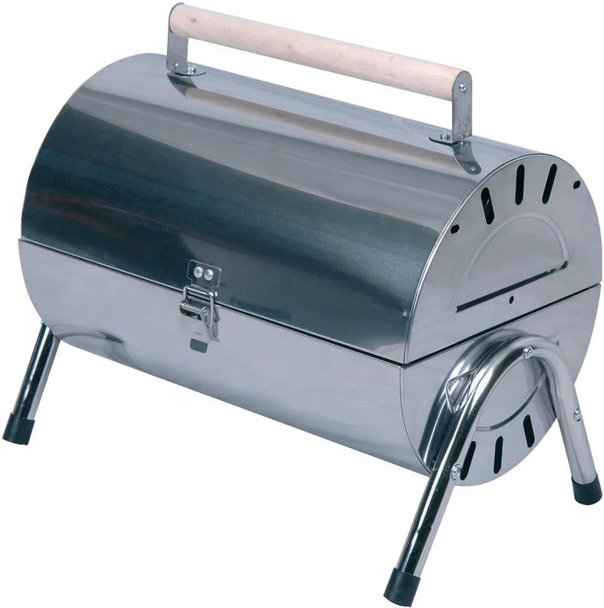 Draagbare RVS Picknick Barbecue Grill met Deksel en Standaard