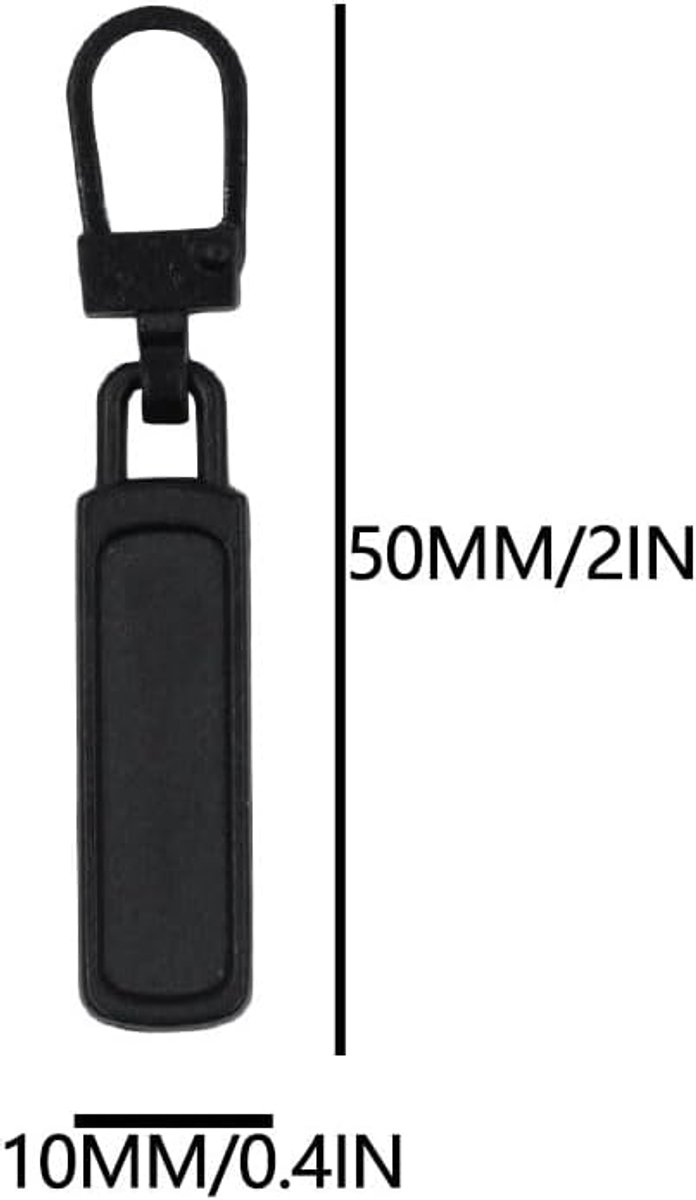12x Universele Ritssluiting Reparatie Set - Metalen Reserve Ritsen voor Tassen, Kleding en Jassen van Merkloos — afbeelding 4