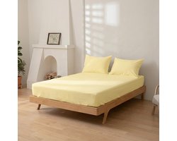 Hoeslaken Cameleon Jaune clair 180x200cm