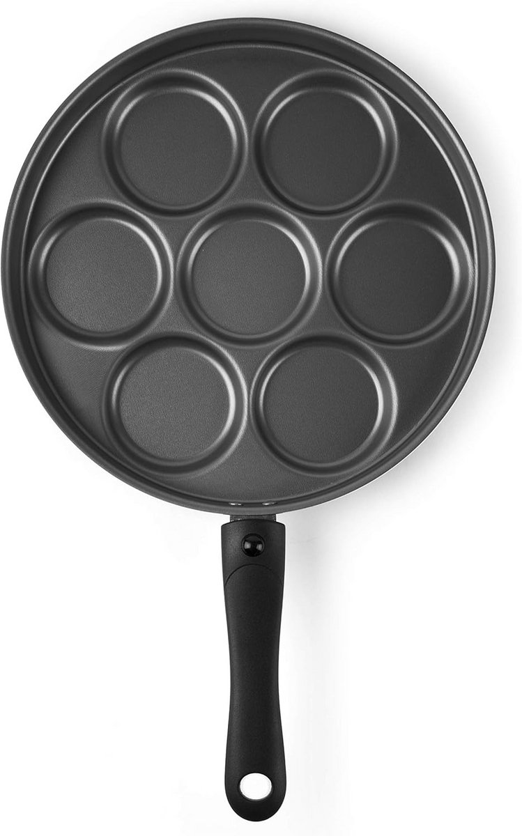 Pannenkoekenpan met 7 vakken - Aluminium - Voor perfect gevormde pannenkoeken