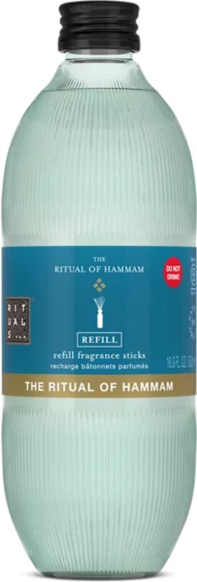Rituals - Refil pour Bâtons Parfumés - 500 ml - Ritual of Hammam - Odeur Rafraîchissante et Aromatique - Refil