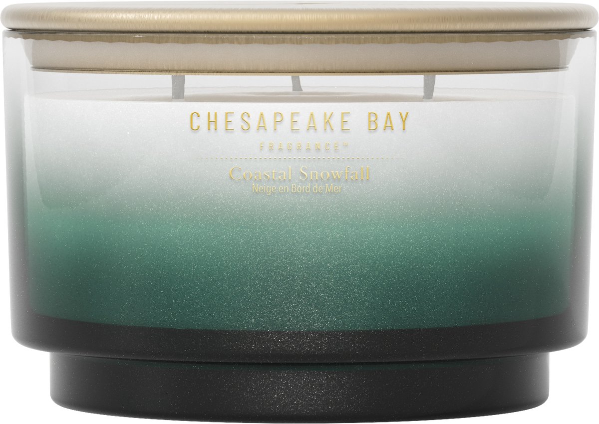 Chesapeake Bay Fragrance - Coastal Snowfall 3-Wick Geurkaars - 36 branduren