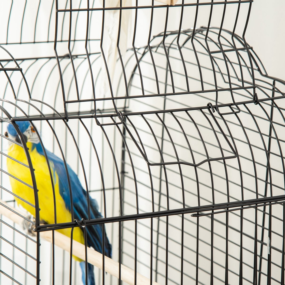 PawHut Vogelkooi 46x36x130cm - Staaldraad met standaard thumbnail 6