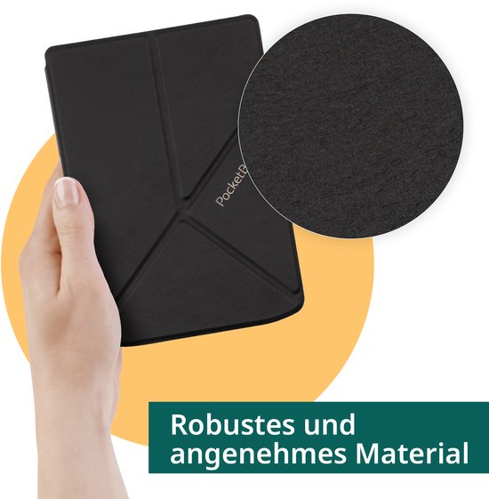 PocketBook Verse Lite - E-reader - 6 inch - Midnight Grey - Voordeelbundel met Origami Hoesje Zwart van Merkloos — afbeelding 3