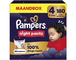 Pampers Night Pants Maat 4 Maandbox - 180 luierbroekjes - 9kg-15kg