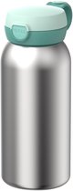 Bouteille de boisson Mepal RVS avec bouchon à clapet Campus - 600 ml - Gourde RVS - Étanche - Couvercle hygiénique - Cool mint